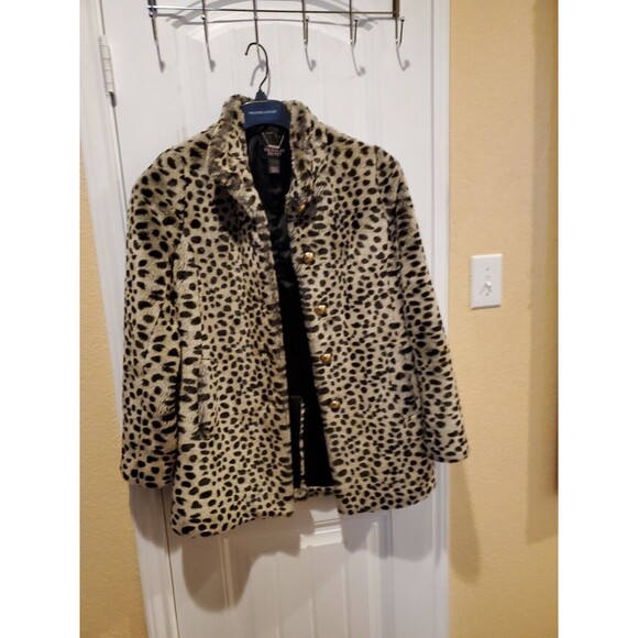 Victorias Secret Cheetah Faux Fur Coat XS Excellent - Picture 5 of 12